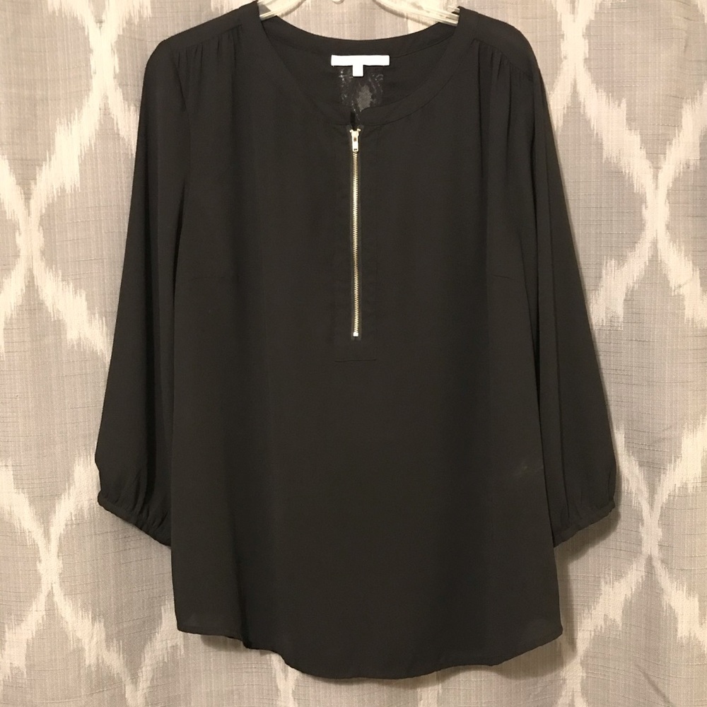 Daniel Rainn Black Top Lace Detail on back